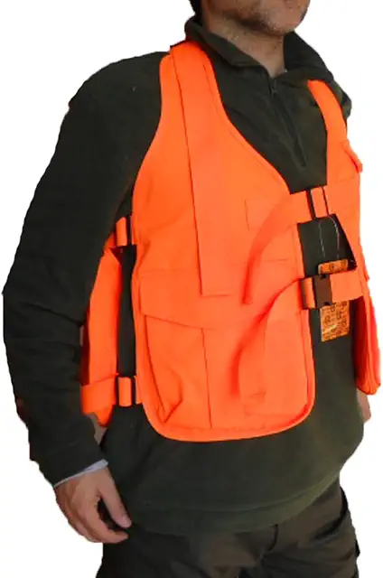 Gilet de chasse orange haute visibilité pour chasse au sanglier - Fratelliditalia