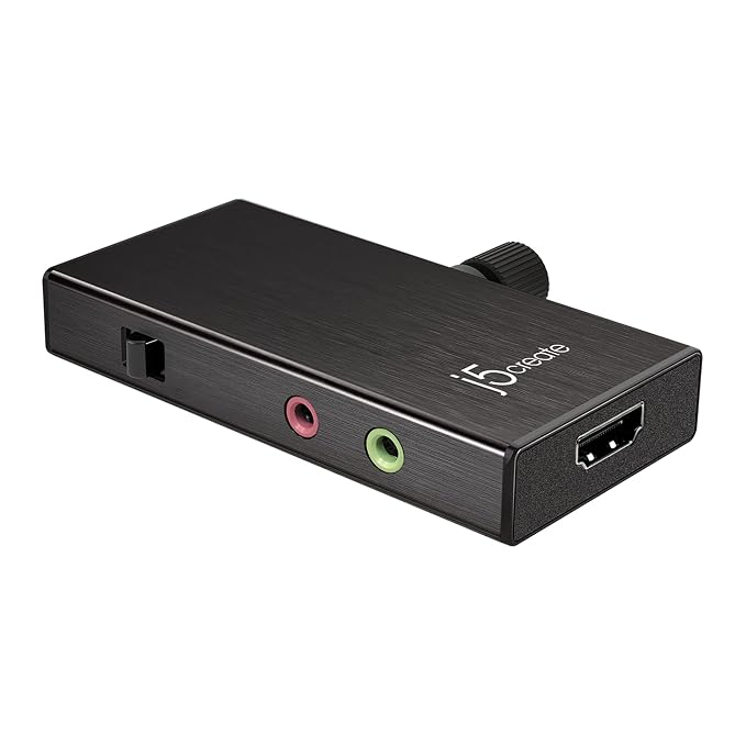 j5create Live Video Capture Card - HDMI to USB-C, Supports 1080p 60FPS Video and Audio Recording, Power Delivery 60W Pass Through, Ideal for PC Xbox PlayStation Android Game Live Streaming (JVA02)