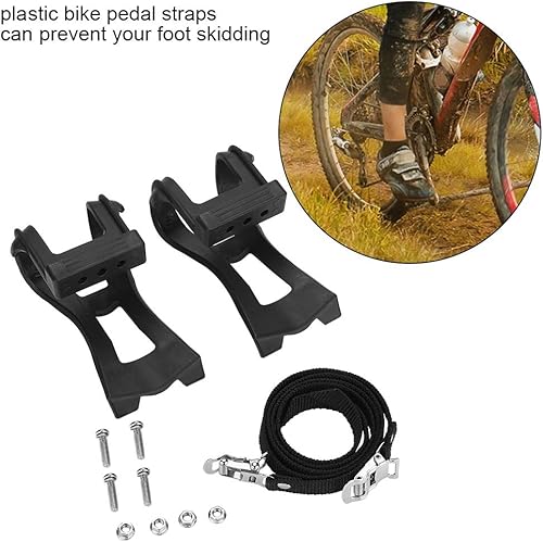 Miniatura 7 de Clips y correas para los dedos del pedal, clips para los dedos, clips ajustables para los dedos del pie y correas para ciclismo, carretera,