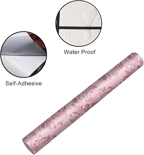 Miniatura 4 de Juego de envoltura de vinilo autoadhesivo para refrigerador, damasco para puerta, mural extraíble para nevera, calcomanía de cubierta completa para