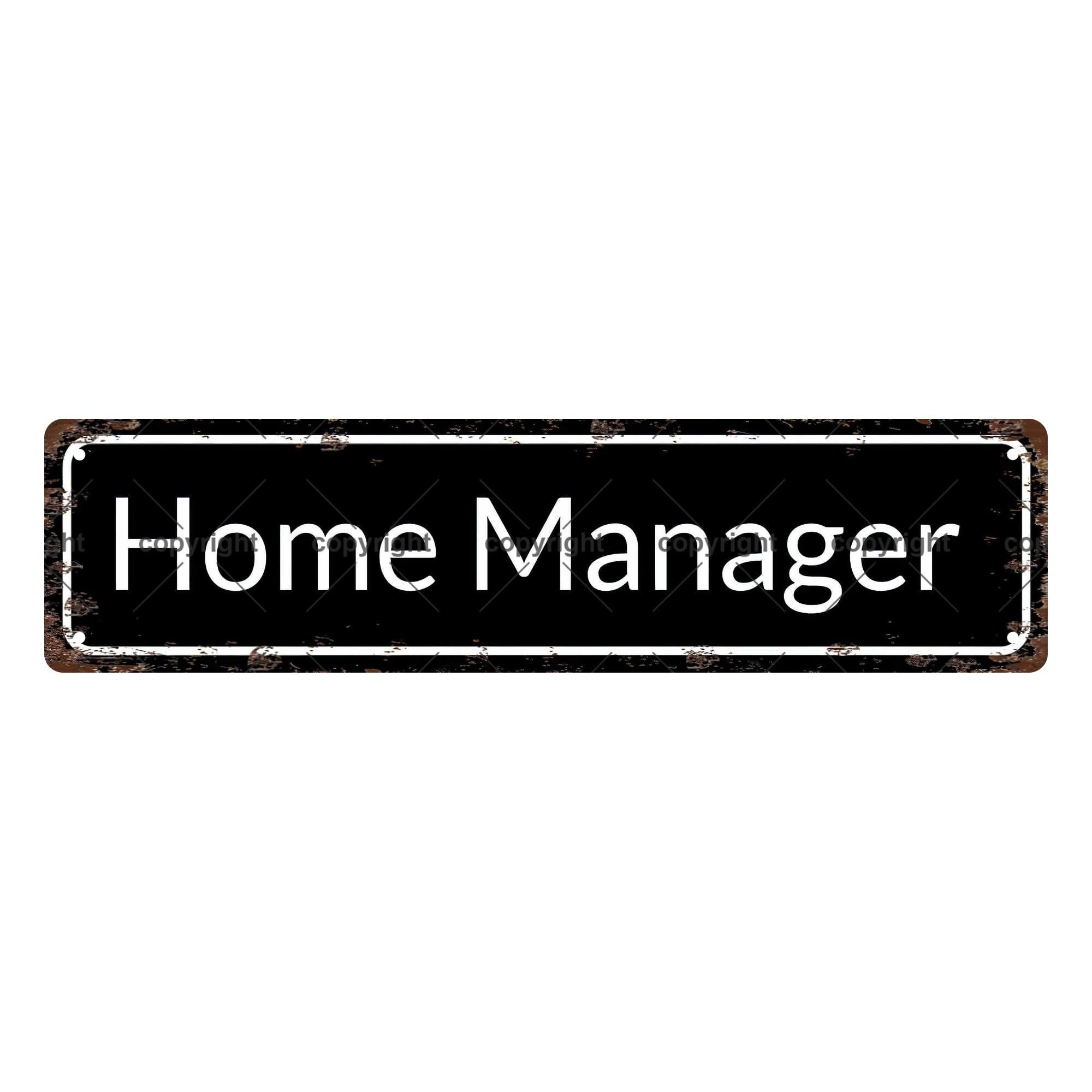Home Manager People Metal Tin Street Sign Bar Cafe Garage Cave Home Room Wall Bathroom Farmhouse Garden Porch Patio Decor,4x16 Inch
