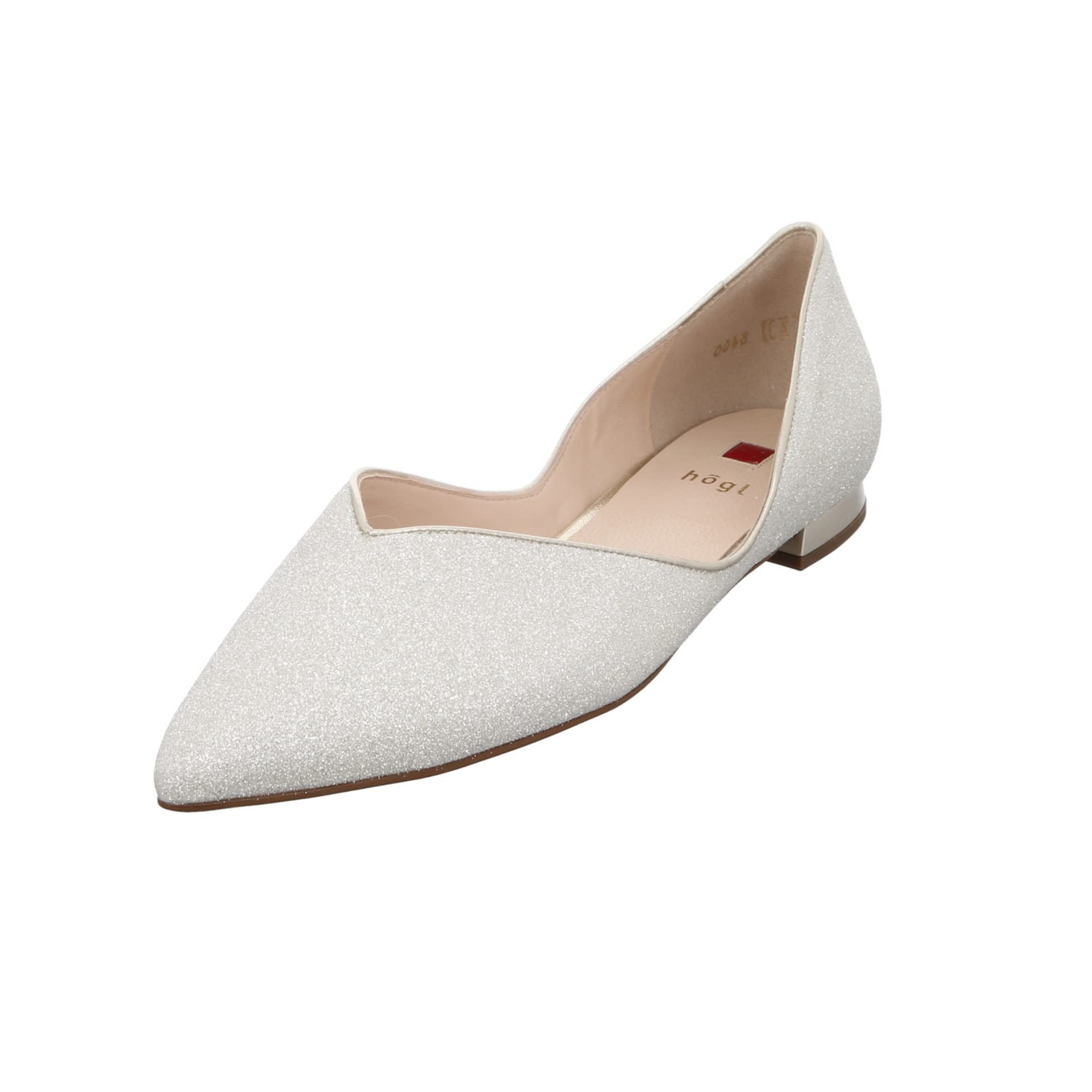HÖGL Women's Basic Ballet Flats, Platinum, 34.5 EU X-Weit