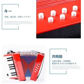 新品 アコーディオン ピアノ ミニアコーディオン 音楽 演奏 子ども 練習 Amazon | Asdays アコーディオン 17鍵 8ベース ピアノ ミニ