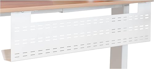 Bandeja de gestión de cables para debajo del escritorio, cable de computadora horizontal negro y panel frontal