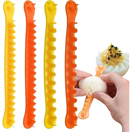 4 PACK Fancy Cut Eggs Cutters