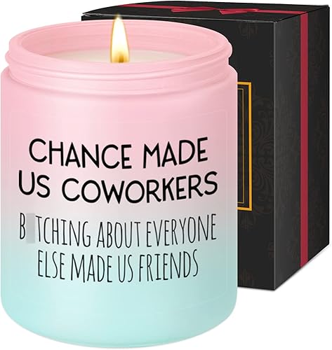 LEADO Vela de compañero de trabajo Regalos para amigos Regalos divertidos para el trabajo, cumpleaños, regalos de Navidad para compañeros de