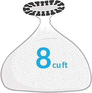 HaoLin Bolsas De Frijoles Relleno De Cuentas Bolsa De Frijoles De Poliestireno Relleno 2-10 Pies Cúbicos (8 Pies Cúbicos),White-OneSize