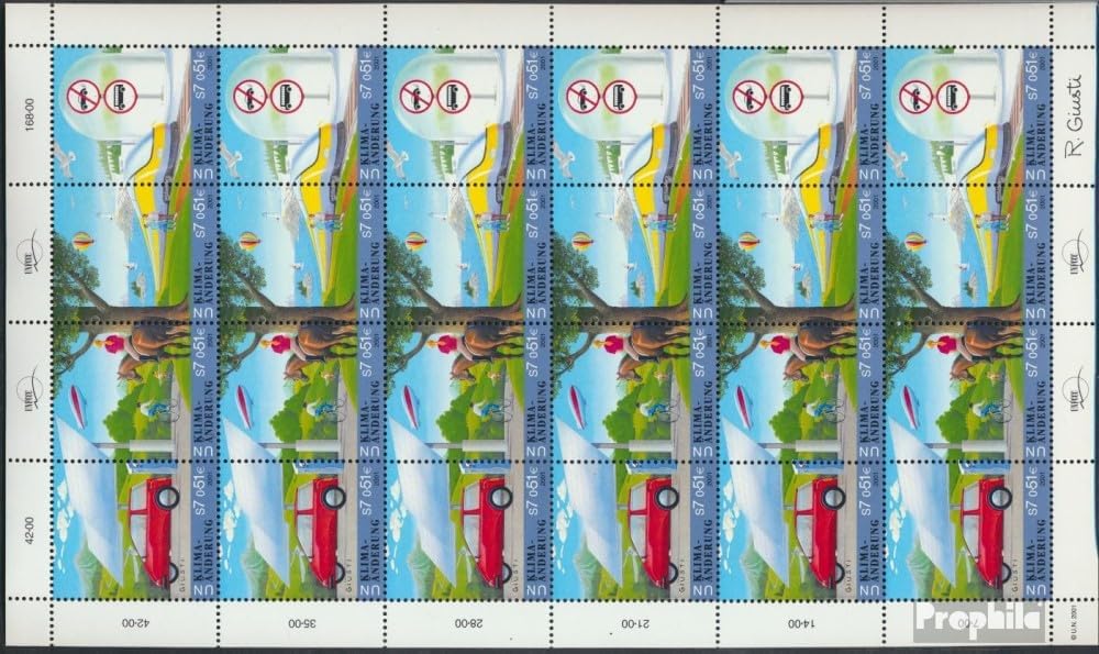 UN - Vienna 346-349Klb Sheetlet (Complete.Issue.) fine Used/Cancelled 2001 Klimaänderung (Stamps for Collectors) Cars/Road Traffic