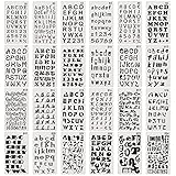 【Was Sie bekommen】Das Paket enthält: Sie erhalten 24 Stück buchstaben schablone in verschiedenen Schriftarten, Mustern einschließlich 26 Großbuchstaben, 10 Zahlen, 24 Stil Symbol Schablonen, viel von ihnen, um Ihre verschiedenen Bedürfnisse zu erfüllen.