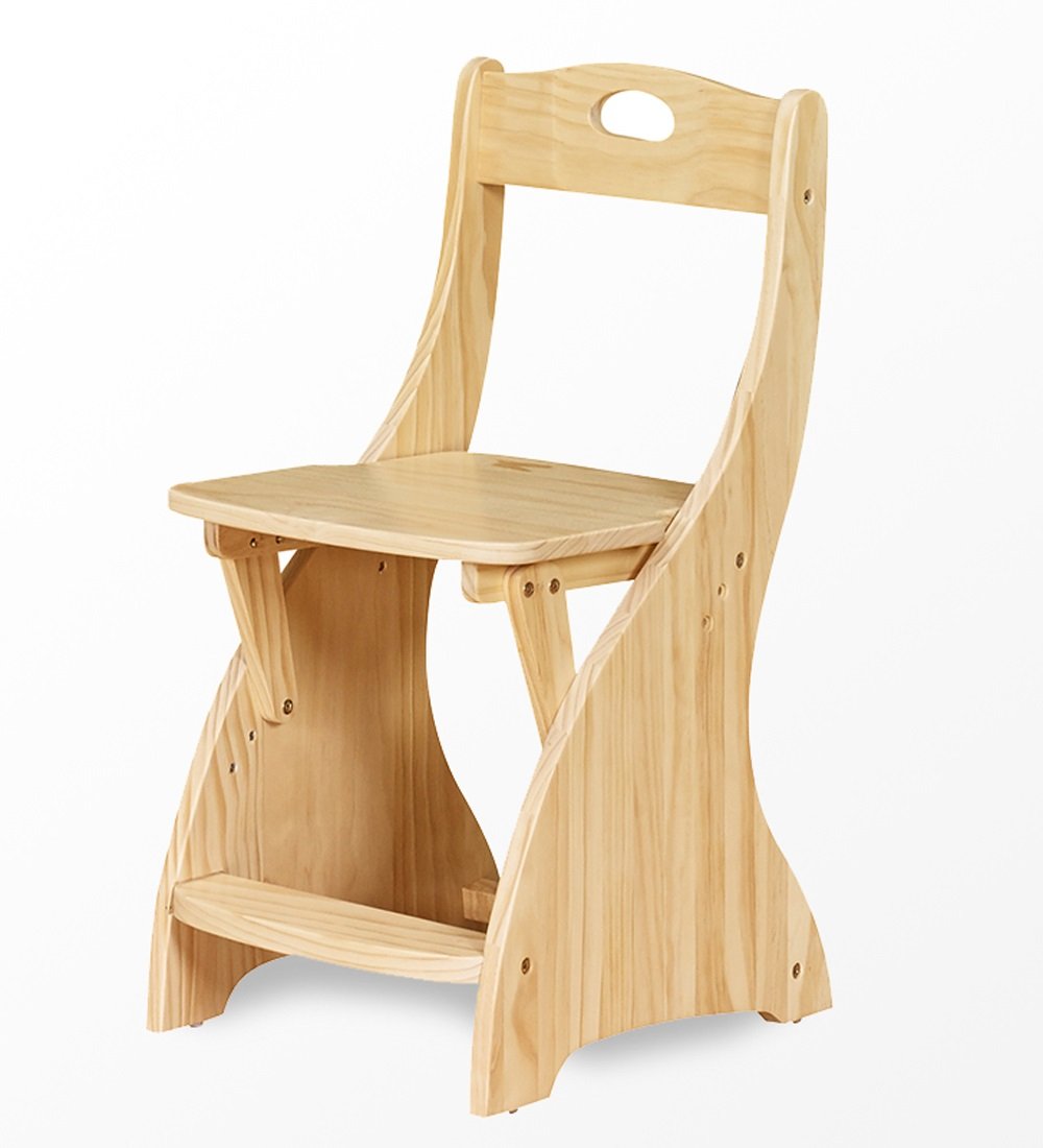 Fauteuil de bureau élévateur en bois massif haut de gamme et escabeau intégré