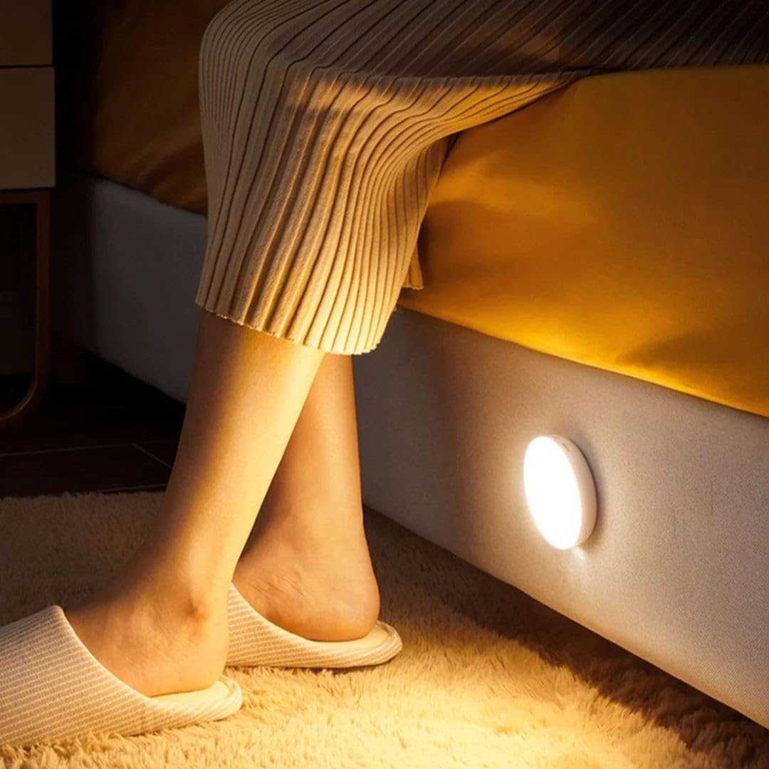 Kit 2 Luminárias Lampada LED Sem Fio Com Sensor de Presença USB Recarregáveis Iluminação