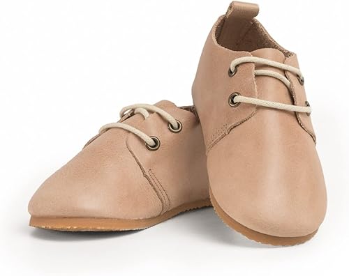 Piper Finn Zapatos Oxford de caña baja para niños, zapatos de vestir para niñas y niños, botas Oxford para niños y niñas con piel encerada, cordones