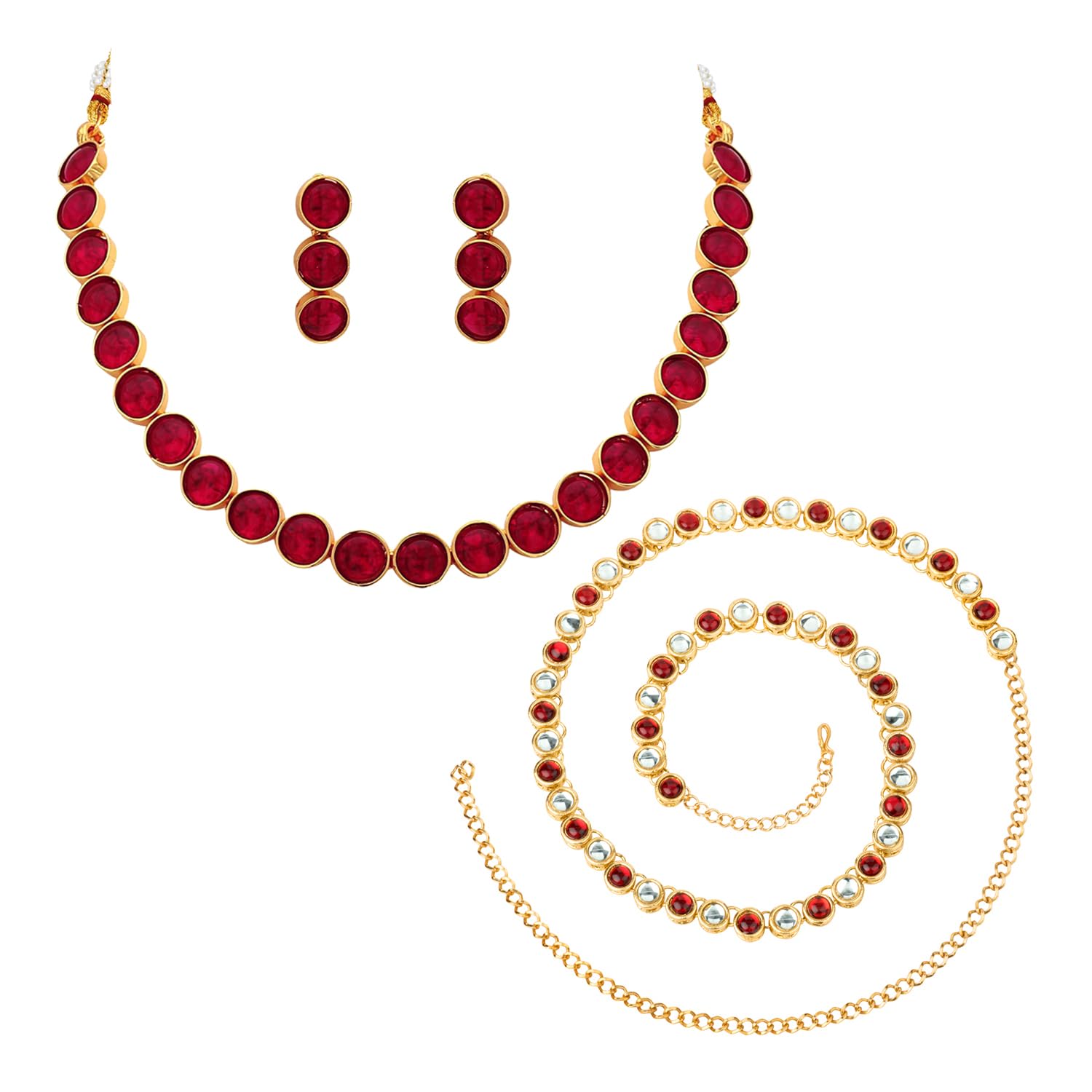 peora Traditional Ethnic Necklace & Jewellery Set Gift for Women-picture-9