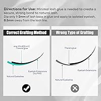 Vista 6 de Pegamento de pestañas sin ciano, impermeable, 8 semanas de largo, pegamento individual para pestañas, resistente al aceite, adhesivo para pestañas