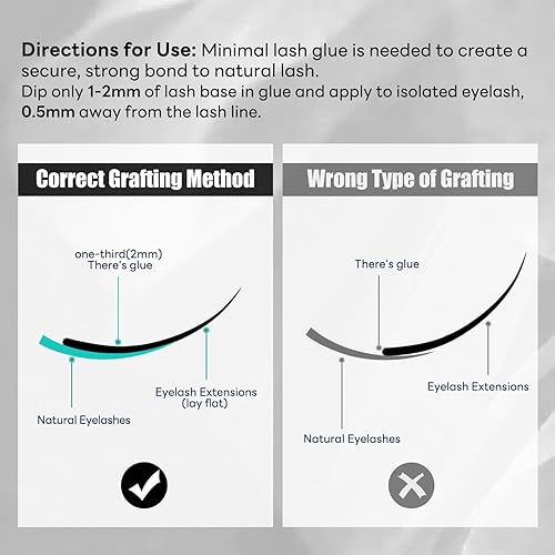 Vista 22 de Pegamento de pestañas UV de 0.1 fl oz para extensión de pestañas, kit de pegamento adhesivo para pestañas con almohadillas negras para los ojos, 20