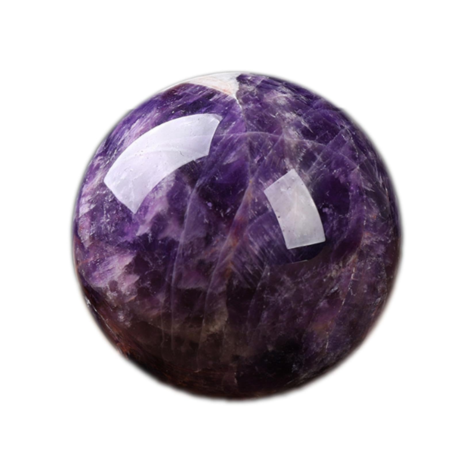 RVBLRDSE Decorative Ball Crystals Dreamy Amethyst with Base Polished Crystal Sphere for Fortune Telling Home Decor Gift,50mm Gemstone Stone