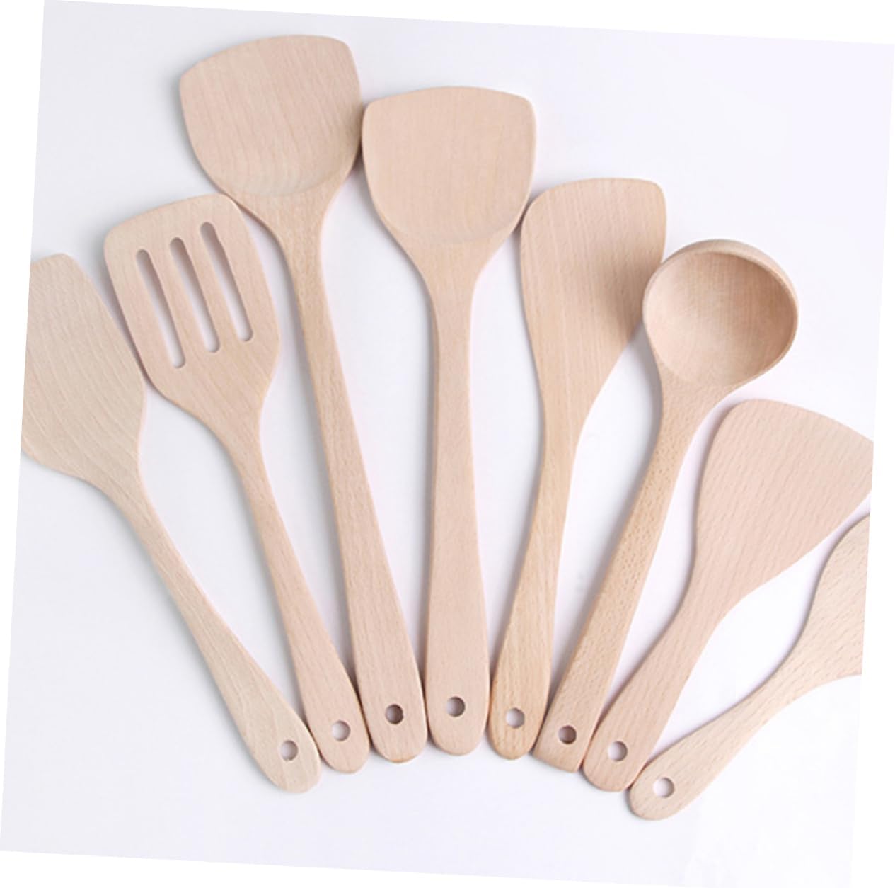 Wooden Spoons for Cooking,3pcs Wooden Spoon Hutch Soup Ladle Long Handle Soup Spoon Kitchen Tableware Wooden Shovel Non-Stick Pan Use Spatula
