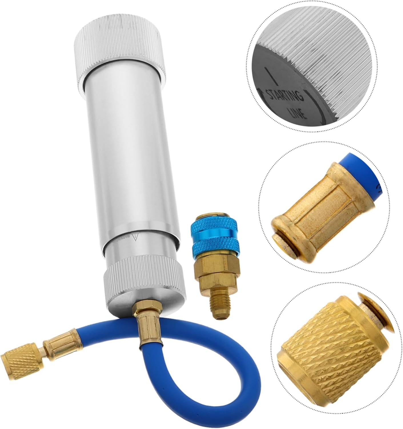 Manual Screw In Oil and Dye Injector Tool for Car Recharge Kit High Efficiency Automotive Air Conditioning Leak Detection Tool Durable and Convenient Injector