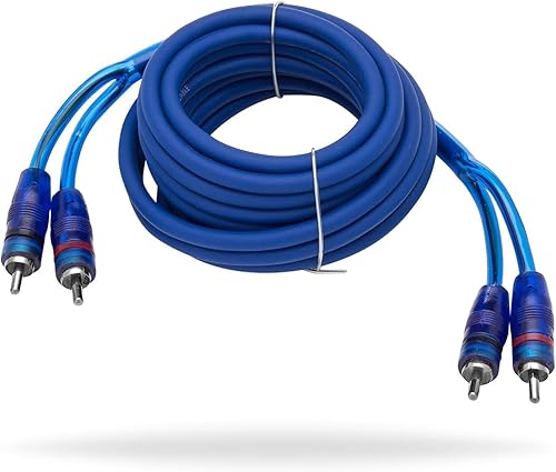 InstallGear 2-Pack of 20 ft RCA Audio Cable 2 Male to 2 Male High-Performance Sp