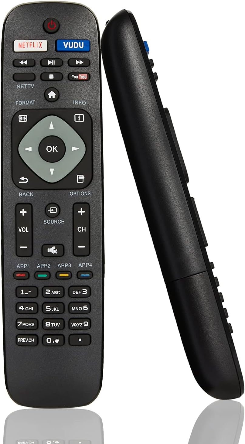 Newest Universal Philips TV Remote Control NH500UP for Philips LCD LED 4K UHD Smart TVs with Netflix Vudu YouTube Nettv Button