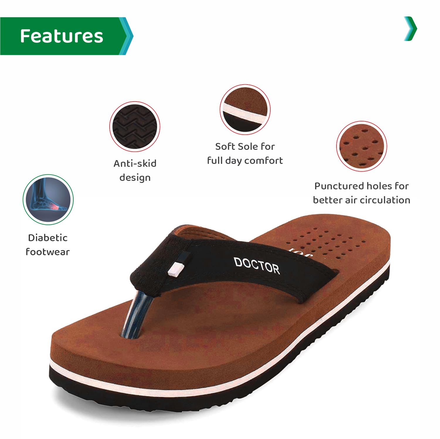 ORTHO JOY Extra Soft Doctor Ortho Slippers for men 3
