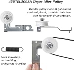 Pour LG Kit de rouleaux à sécheuse, 4581EL2002L pour kit de rouleau à tambour à sécheuse Lg, comprend 4581EL2002C Rouleurs à tambour, 4561EL3002A Idler Pouley, 4400EL2001A Ceinture pour Kenmore Elite & LG Remplacement des pièces du séchoir