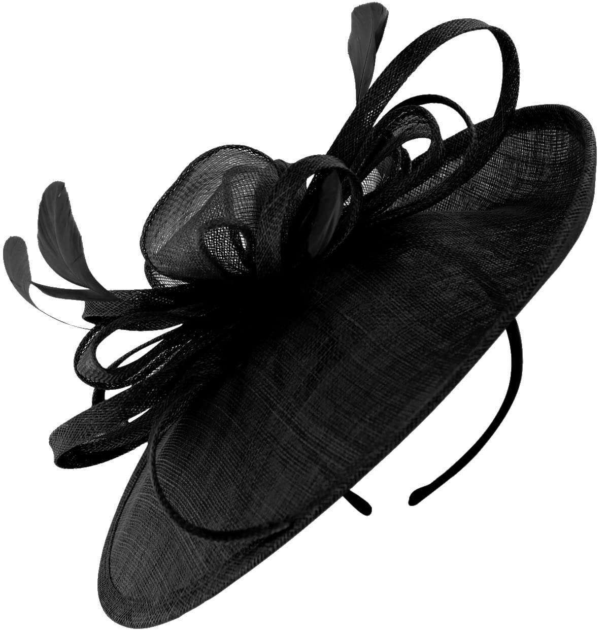 Failsworth Women's Black Millinery Loops And Feathers Disc Headpiece In Size: One Size