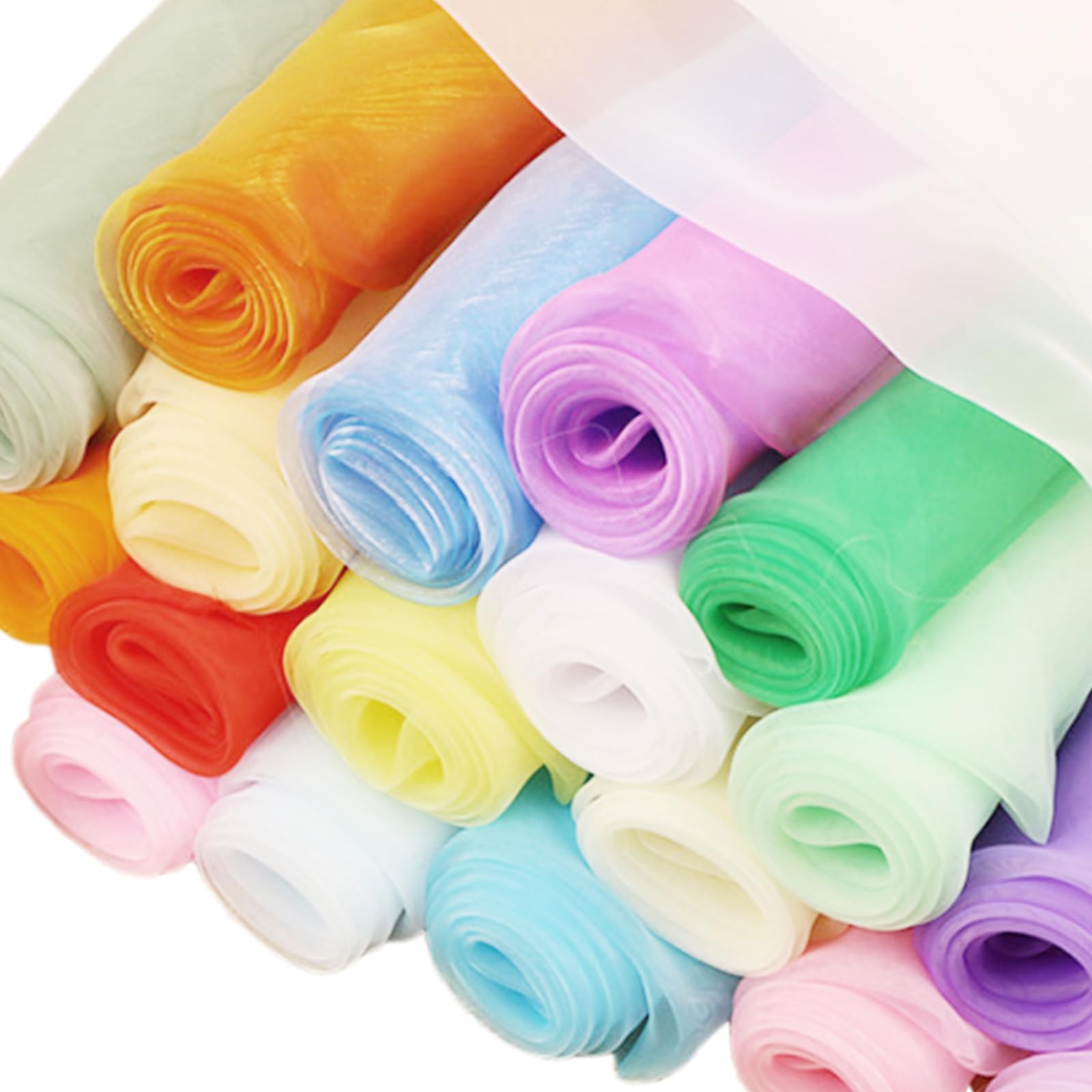 Amazon | シフォン 生地 選べる43色 35釜 ンジー ソフトチュール 生地