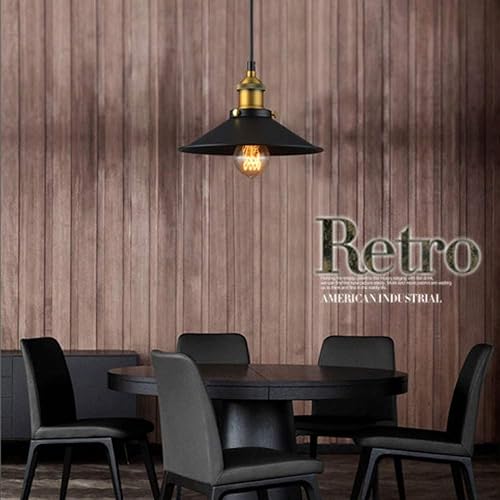 Miniatura 3 de Lámpara de araña negra industrial vintage, lámpara de techo colgante retro para cocina, comedor, cafetería y loft