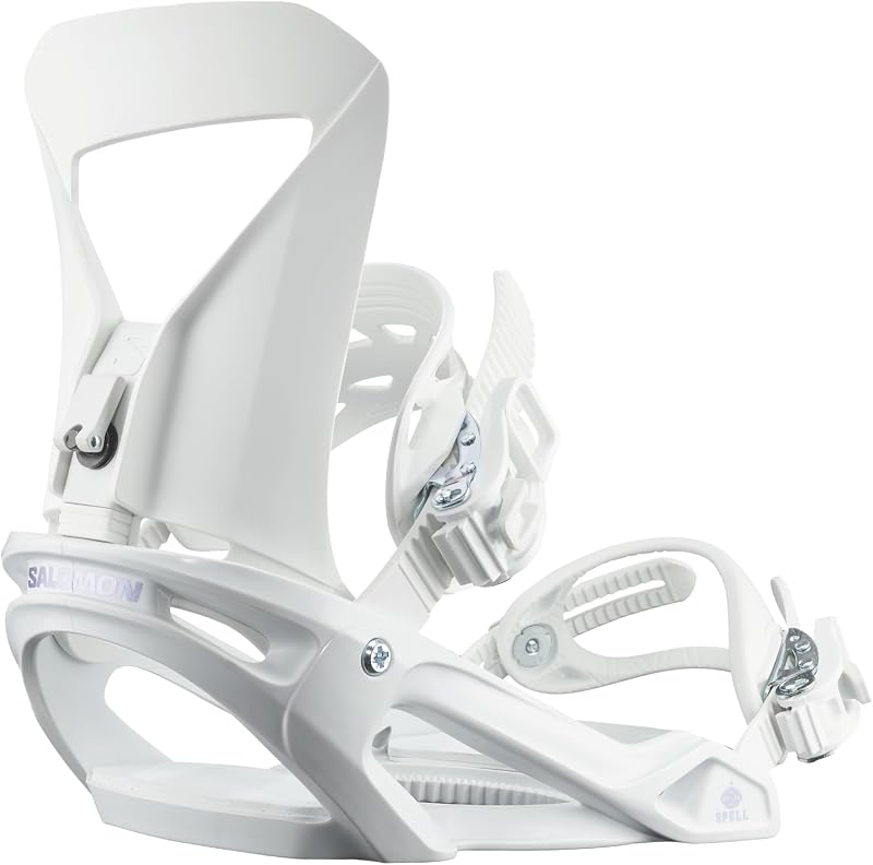 Fijaciones de snowboard Salomon, modelo Spell 2024-25 para mujer, L47671500 M Blanco