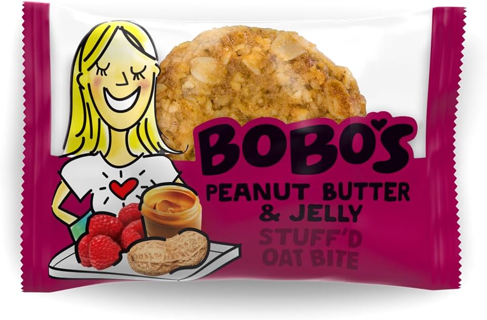 Oat Stuff'd Bites, Peanut Butter & Jelly, 1.3 oz Bites (30 Pack Box), Gluten Free Whole Grain Snack, Vegan On-The-Go