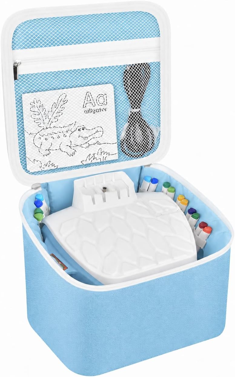 SAIKA Carrying Case for Flycatcher Smart Art Sketcher 2.0 Projector, Kids Drawing and Tracing Projector Storage Bag, Portable Doodle Toys Protective Organizer for Accessories (Box Only)