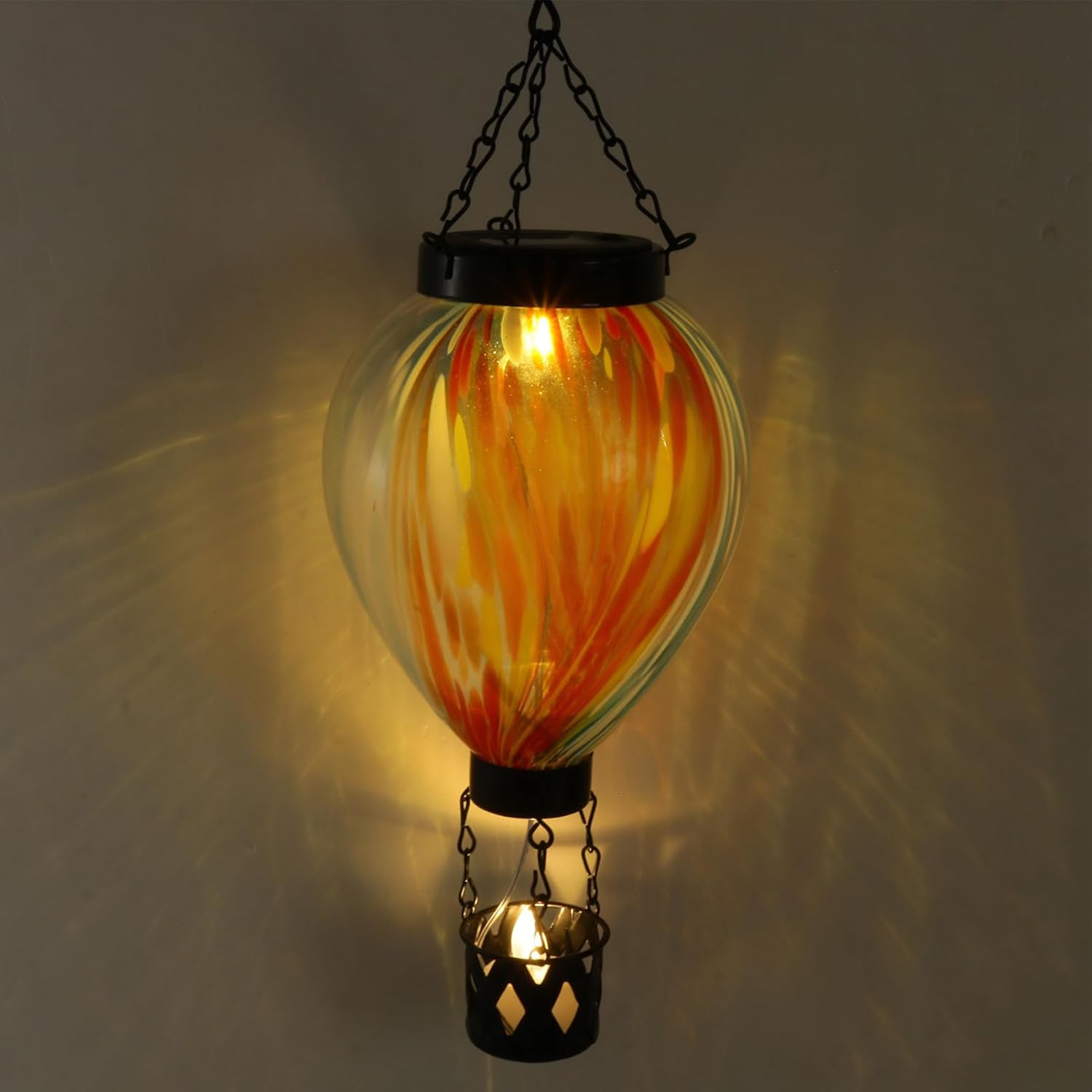 Lantern Decor - Waterproof Walkway Patio Light, Decorative Solar Lanterns,Hot Air Balloon Solar Lantern, for Homeowners Garden Holiday Decorators Landscape Artists Party Hosts Pathway Backyard Fence