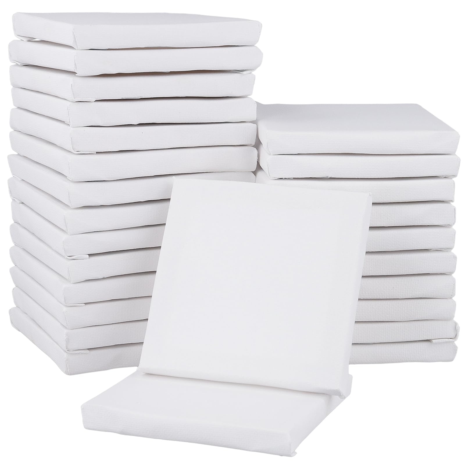 Mini toiles de 10 x 10 cm en coton pour ateliers peinture en famille