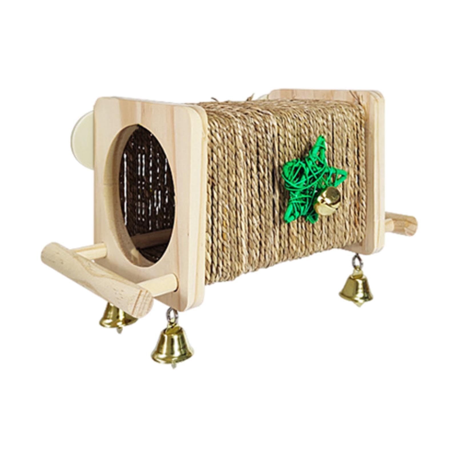 Hand Woven Hummingbird Nest Grass Birds Nest Shelter Hut for Lawn Side Mount S-image-36