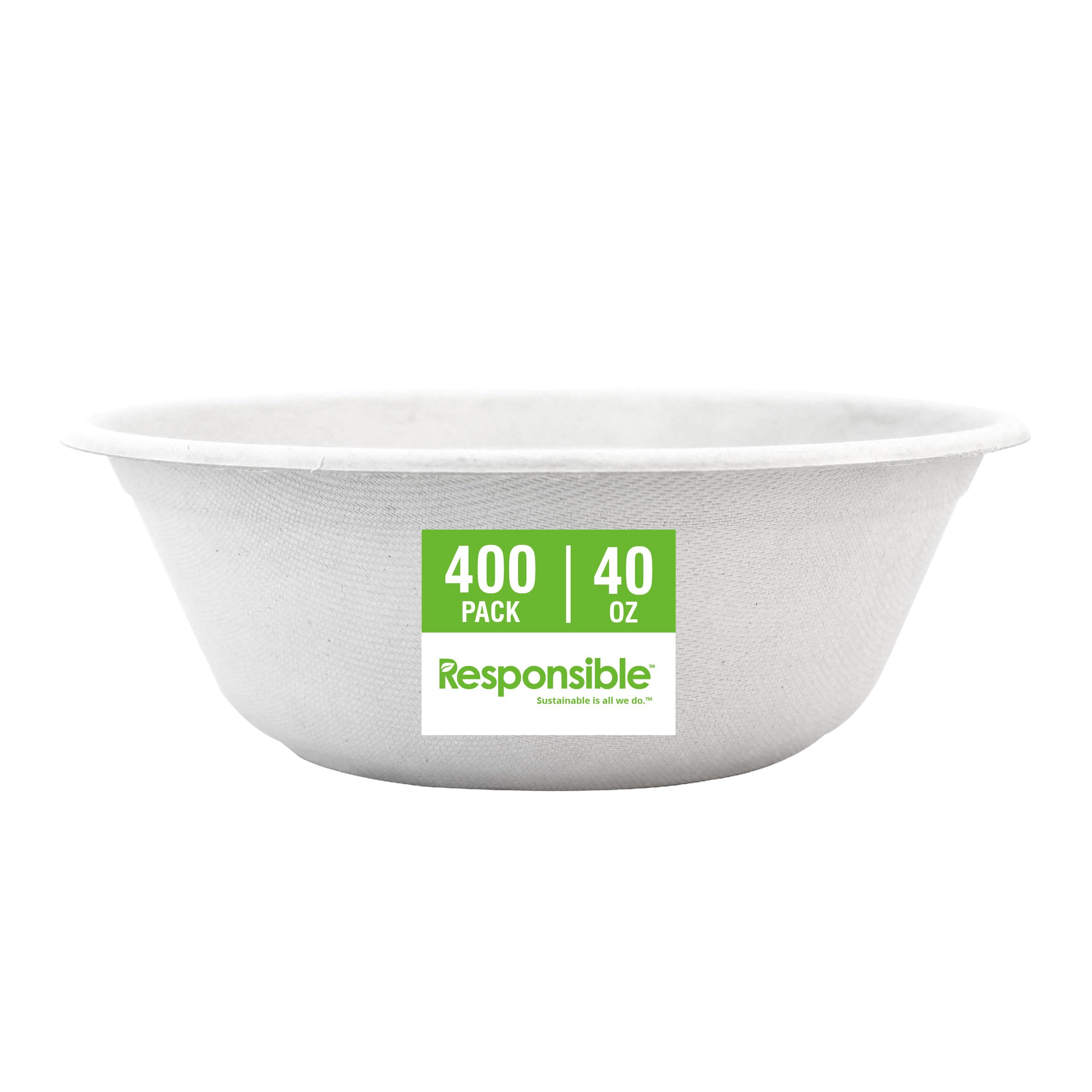 Responsible Products 40 oz (400 Count) / Classic White / Casual Bowls