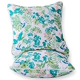 Enipate Pack of 2 Outdoor Throw Pillows with Inserts, Tropical Print Patio Furniture Pillows, Indoor