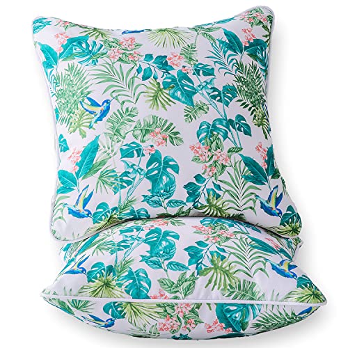 Enipate Pack Of 2 Outdoor Throw Pillows With Inserts, Tropical Print Patio Furniture Pillows, Indoor Outdoor Decorative Waterproof Pillow 18X18 In #TOP3
