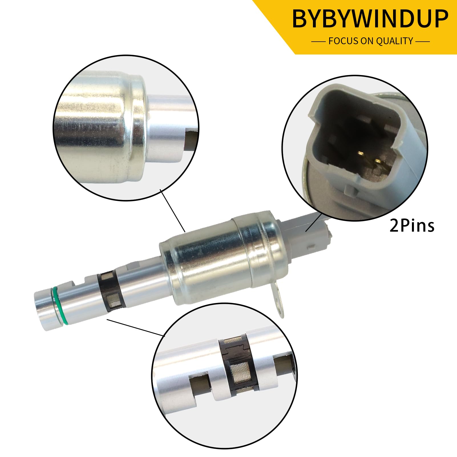 Válvula solenoide con control de válvula de aceite variable compatible con Clio 2005-2009 Fluence Laguna Grand Scenic Megane Twingo Modus Reemplazo para 8200413185 8200823650