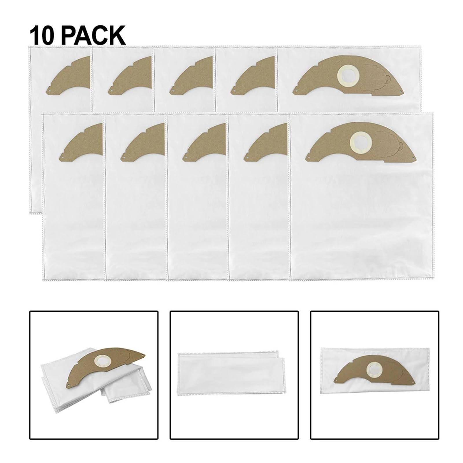 10/4 Uds bolsas de polvo sistema de filtro de 4 capas filtración eficiente bolsas de aspiradora de gran capacidad, compatibles con Karcher, aspiradora NT 22/1