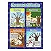 Bememo 4 Pieces Educational Learning Posters, Days of The Week, Shapes and Colors, Seasons and Months, Planet and Weather Charts for Toddlers and Kids