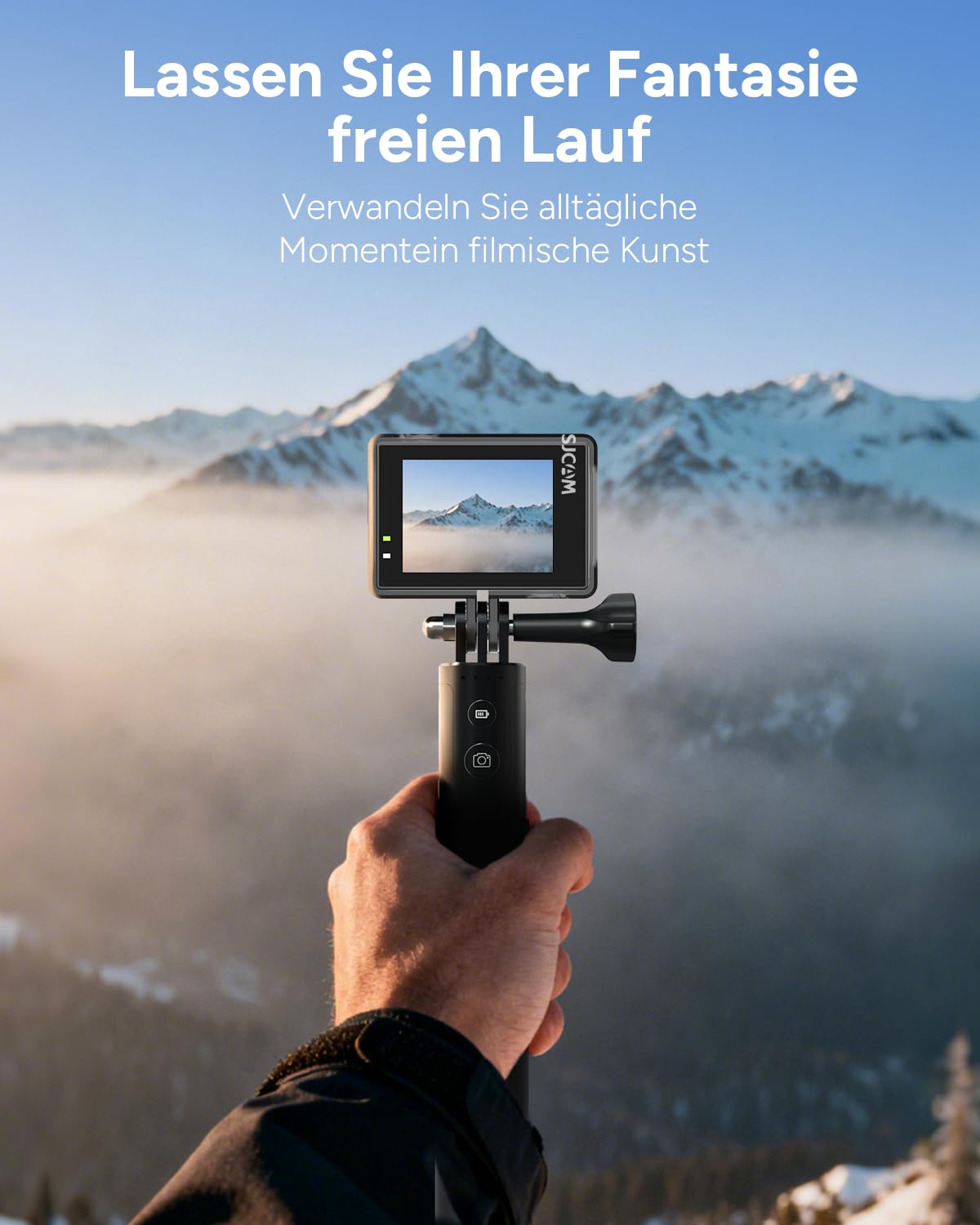SJCAM SJ6 Ultra Action Cam 4K 20MP Unterwasserkamera 30M wasserdichte | Dual Touchscreen,8X Zoom,166° Super Weitwinkel,6-Achsen EIS,Action Kameras für Motorrad Sport Outdoor Tauchen