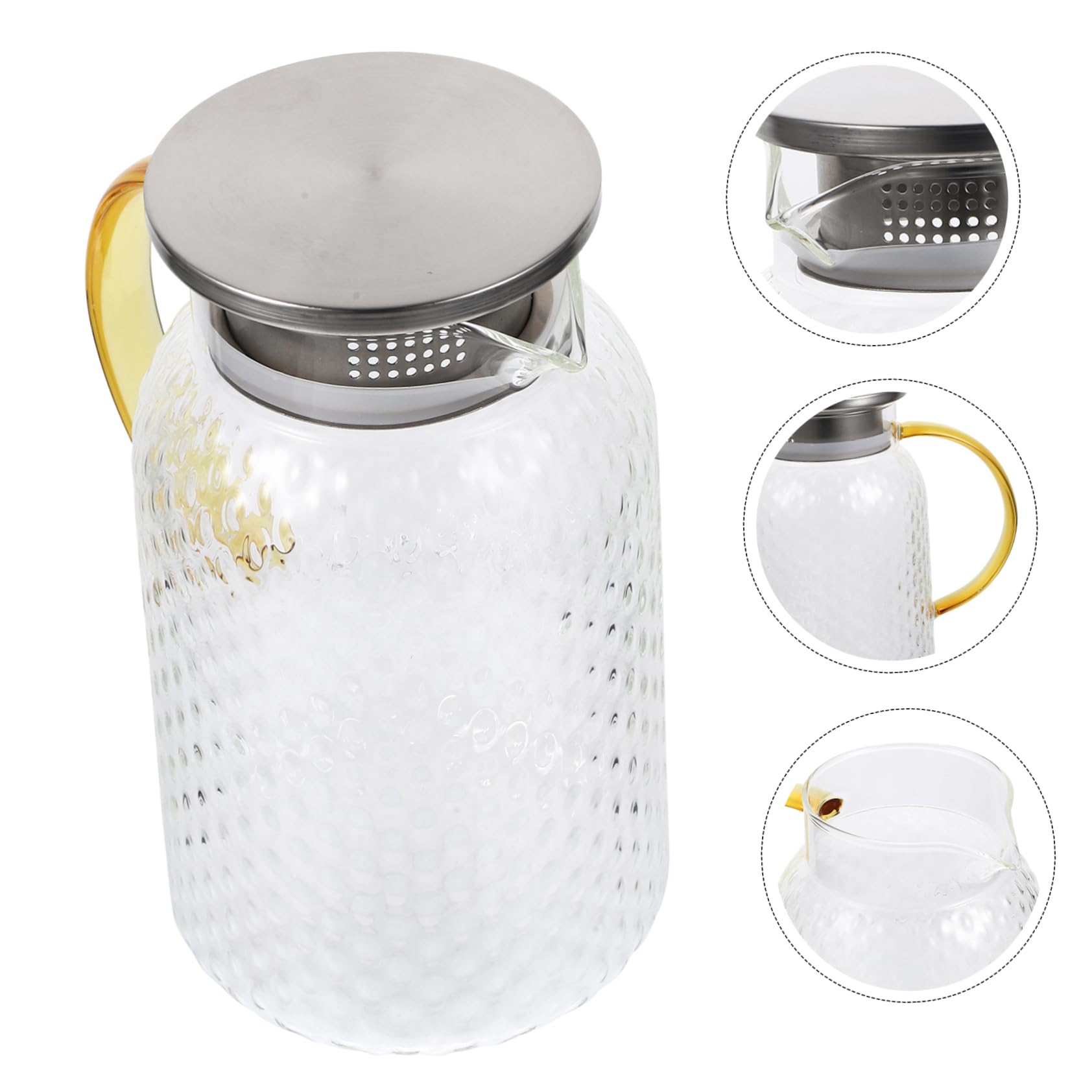 LABRIMP Jarra Vidrio de Gran Capacidad Hervidor Resistente Calor para Fría para Leche y Bebidas