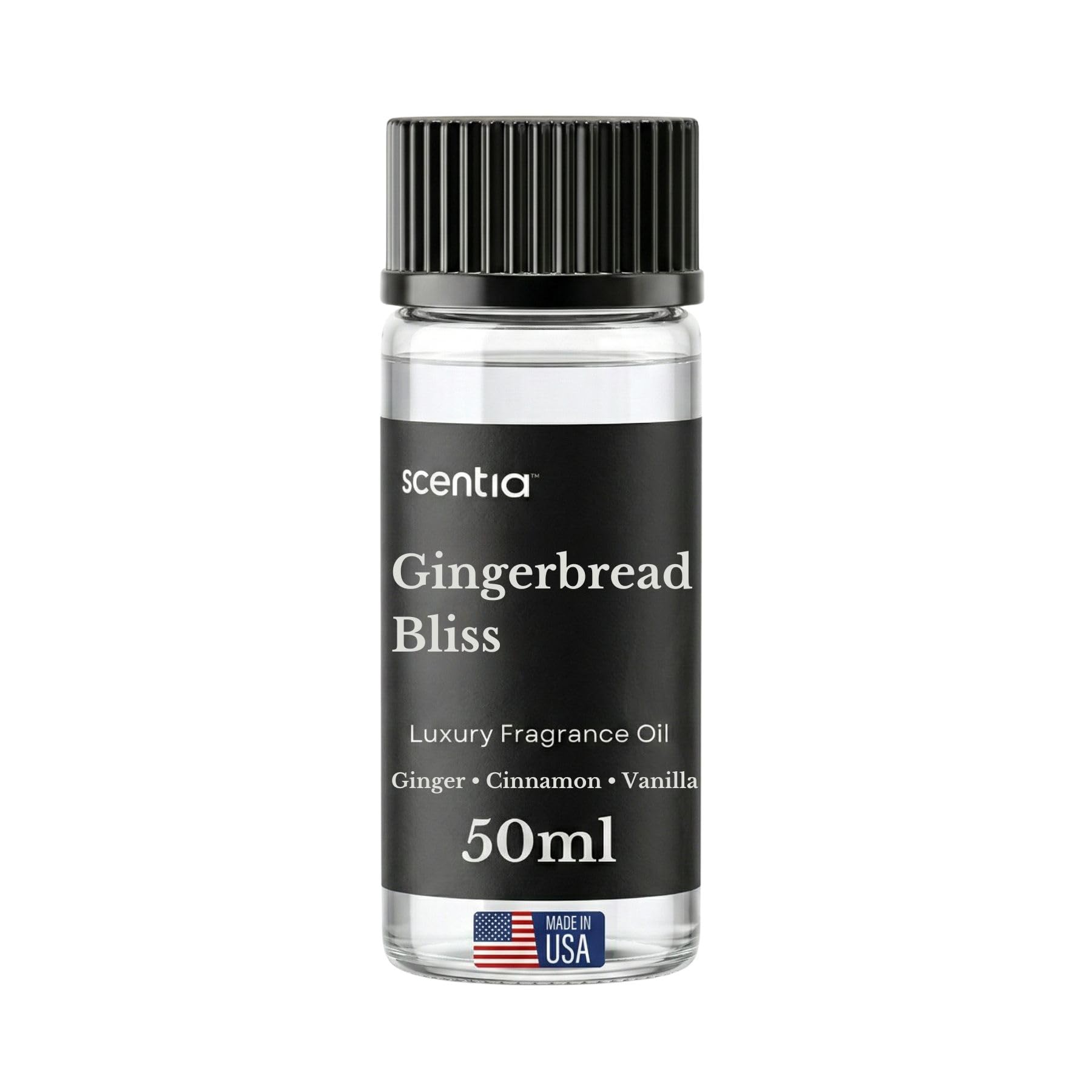 Scentia Gingerbread Bliss Fragrance Oil, 50 mL – Holiday Spice Blend