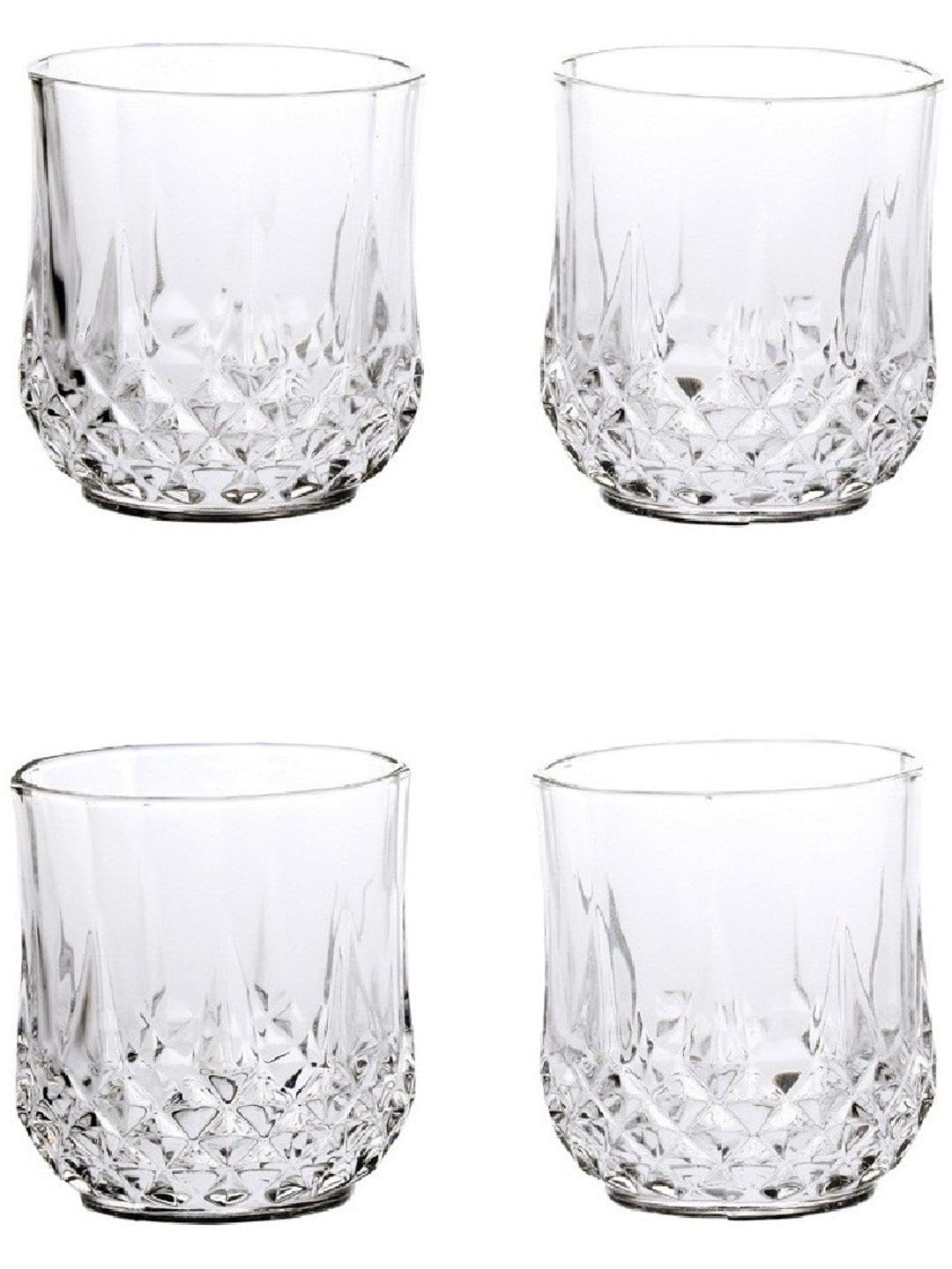 AFAST Party Perfect Elegant Water/Juice Glasses, Enjoy with Every Sip, for Water, Juice Cold Drinks & Beverages, Clear, 200 Ml, 7 X 7 X 9 CM