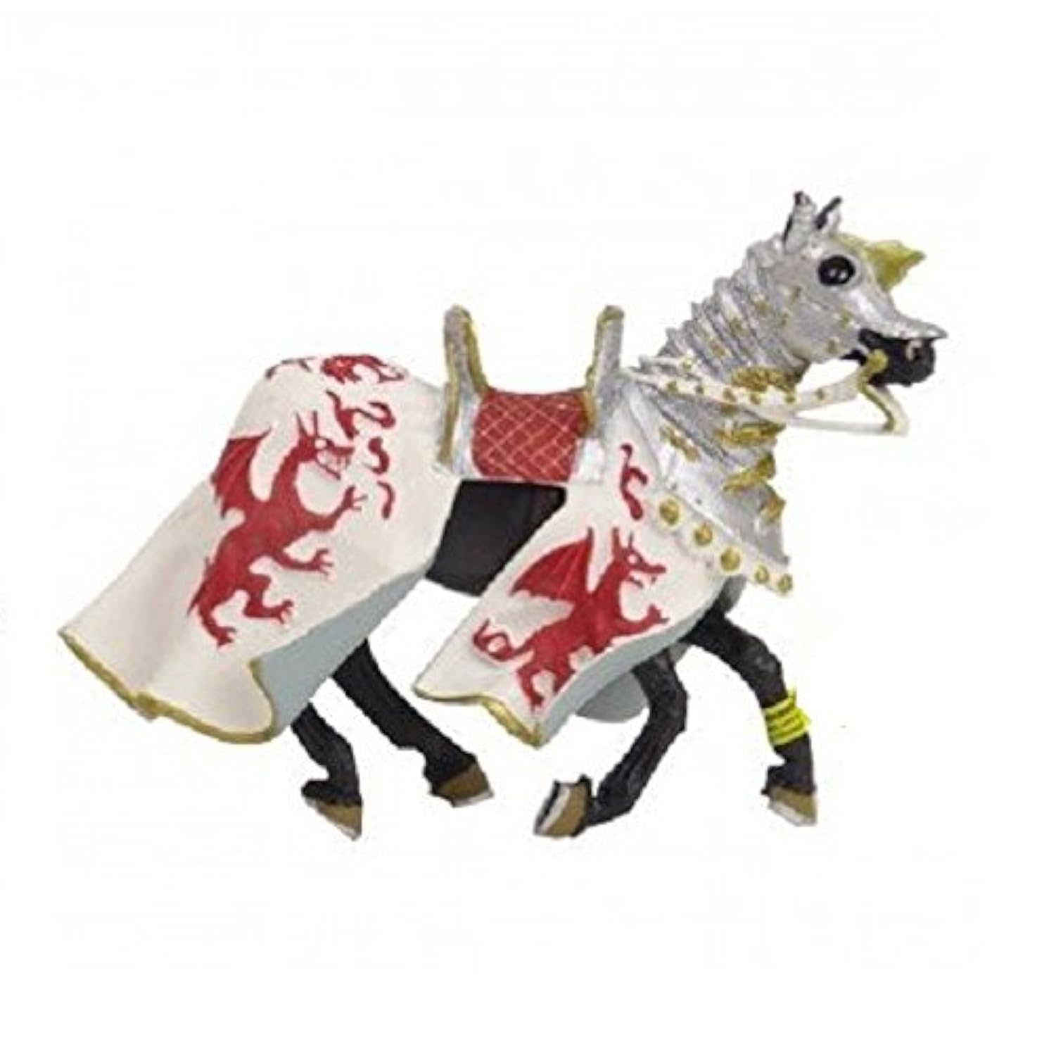 Figurine D’artiste Sur Base Staden – Deux Dragons à Cheval, Sculpture Fantastique