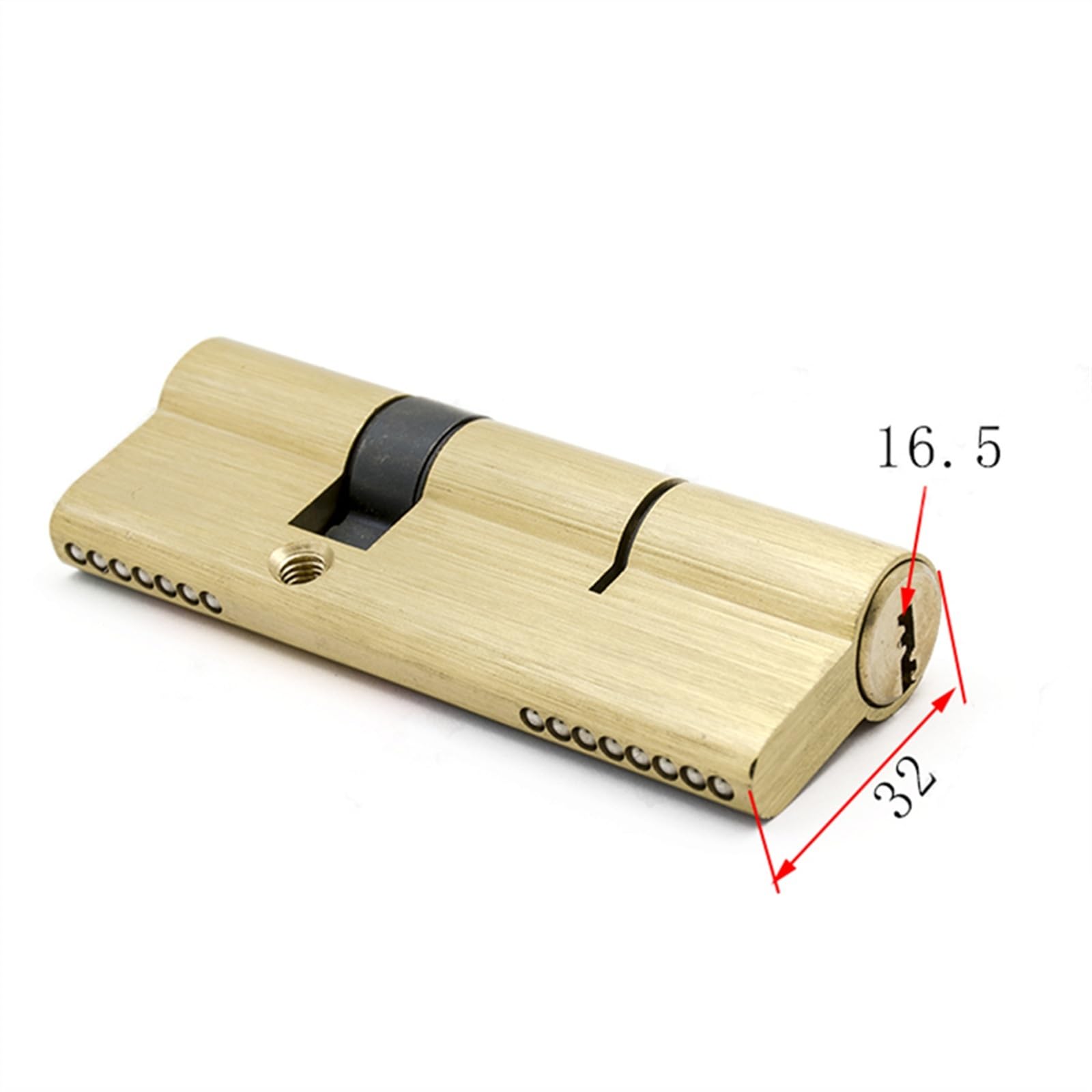 Cerradura de perfil europeo, Cerradura de puerta de latón con cilindro abierto, doble o simple, for interiores, 80/85/90/95/100/105/110 mm, con 3 llaves extendidas de 80 mm.((35knob-45)80mm)