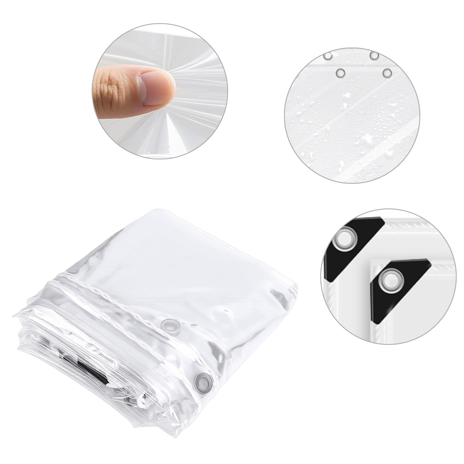 Haofy Copertura per Pollaio in PVC Spesso 2x3 M per Pollame Telo Isolante Antivento Protezione Invernale con visibilità Chiara Resistente per Pollai da Cortile Piccole Aziende Agricole