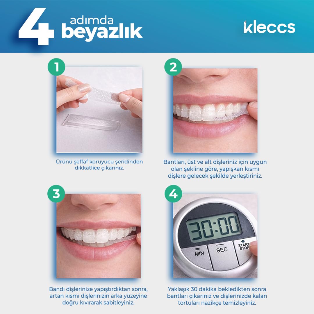 Diş Beyazlatma Bandı, Profesyonel Beyazlık, 14 Paket-28 Bant, Profesyonel Diş Beyazlatma Bandı, Günlük ve Bireysel Kullanıma Uygun