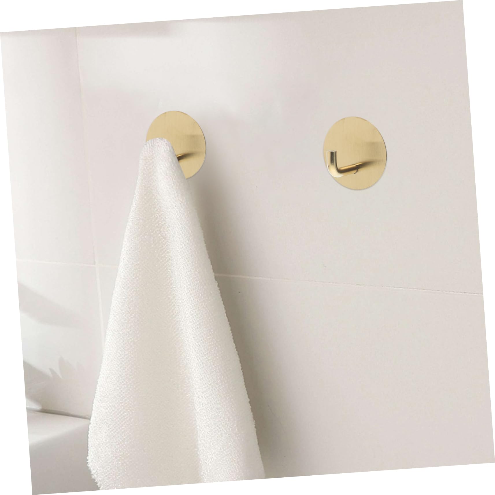 NUOBESTY 5 Series Gancho De Acero Inoxidable Ganchos De Baño Para Toallas Pegarse En Los Ganchos De Las Toallas Gancho Para Toallas De Cocina Gancho Autoadhesivo Golden 4 Piezas X 5